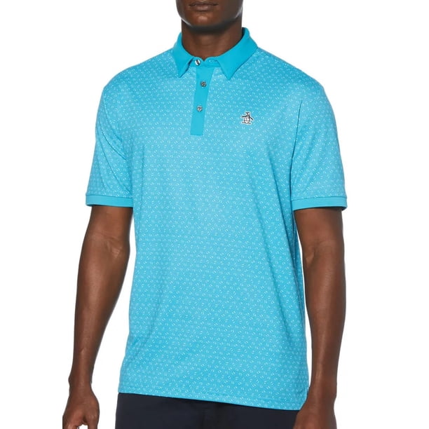 Original Penguin Caribbean Sea Bow Tie Dobby Printed Short Sleeve Polo Us Large Walmart Com