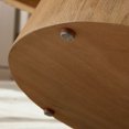 thumbnail image 4 of Kevinplus Modern Oval Coffee Table with Sturdy Pedestal for Living Room, Natural, Length 47”, 4 of 16