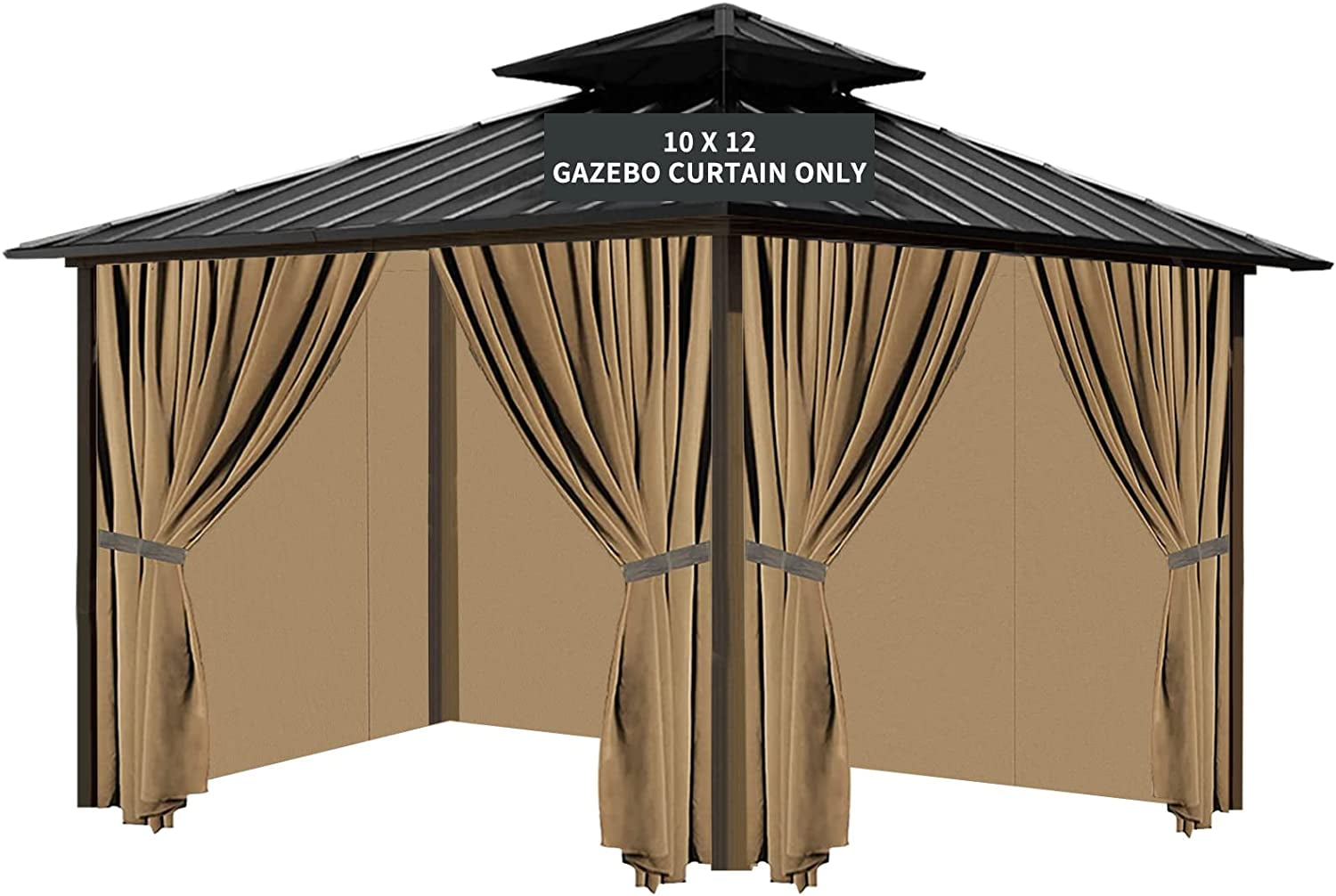 Gazebo Universal Replacement Privacy Curtain, 10'X12' Gazebo Curtains
