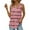 Pink stripe, variant on Womens Cute Print Flower Tank Tops Loose Fit Causal Summer U Neck Sleeveless