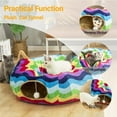 thumbnail image 2 of Cama Túnel para Gatos LUCKITTY Grande Bajo el Árbol de Navidad Arcoíris, 2 of 7