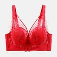 thumbnail image 4 of CHUANK Wireless Full Figure Plus Size Minimizer Lightly Lined Cups Womens Bra Blue 44D, 4 of 4