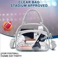 thumbnail image 6 of Deago Clear Tote Bag Stadium Approved Crossbody Shoulder Bag for Women for Travel Sports Events Festivals (Gray), 6 of 9