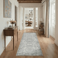 thumbnail image 5 of KUETH 9X12 Vintage Area Rugs Machine Washable Rugs for Living Room, Non Slip Flat Pile Rug with Rubber Backing, Persian Rug for Entryway Bedroom Dining Room Home Office, 5 of 6