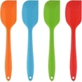 thumbnail image 1 of Espátulas de silicona, utensilios de silicona, resistentes al calor, antiadherentes, no tóxicos, sin BPA, herramienta para hornear pasteles, juego de 4, 1 of 1