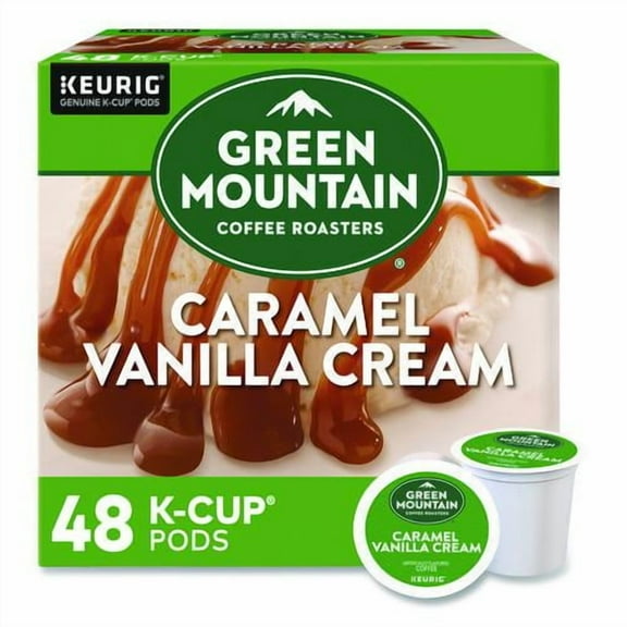 Caramel Vanilla Cream Coffee K-Cups, 0.33 oz, 48/Box | Bundle of 2