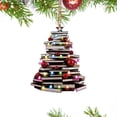thumbnail image 6 of Book Christmas Tree Ornament Creative Christmas Book Car Decoration Christmas Tree Decoration Holiday Home Decoration/ Christmas Creative Acrylic Decorative Pendant 2Pcs, 6 of 7
