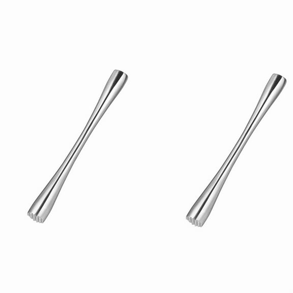 2X Cocktail Muddler Stainless Steel Lemon Masher Cocktail Muddler Ice Masher for Fresh Fruit Spice Ice Bars Tools 26 cm