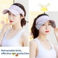 thumbnail image 3 of Gorra de visera solar de verano para mujer, gorra de golf ajustable con visera retráctil, protección UV, gorra deportiva para playa o tenis, 3 of 6