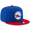 thumbnail image 3 of Men's New Era Royal/Red Philadelphia 76ers Official Team Color 2Tone 59FIFTY Fitted Hat, 3 of 6