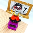 thumbnail image 4 of Yvsxxv 2 Pcs Day of the Dead Dancing Girl Solar Figurines & Knick-Knacks Mexican Folk Art Decor for Desk, 4 of 7