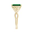 thumbnail image 3 of ANGARA Lab Grown 2.85 Ct Emerald-Cut Emerald Celtic Knot Engagement Ring for Women in 14K Yellow Gold (Size-10x8mm) | May Birthstone, Anniversary, Jewelry Gift for Women | Lab-Grown Emerald Ring, 3 of 8