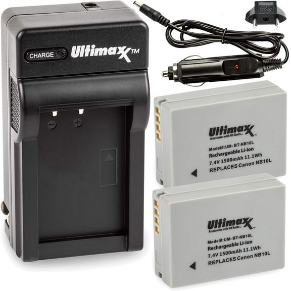 Replacement NB-10L 1500mAh Lithium Ion Battery for Canon PowerShot G15 G16 G1 X