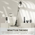 thumbnail image 6 of Cordless Vacuum Cleaner, 12000 Pa Powerful Stick Vacuum with Brushless Motor, LED Touch Display, 30 Mins Long Runtime, Self-Standing Lightweight Vacuum for Hard Floor Carpet Hair, Gray, 6 of 7