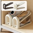 thumbnail image 1 of Double Layered Shoe Cabinet Organizer | Adjustable Shoe Rack for Home Storage | Thick Plastic Shoe Shelf | 2-Pack, 1 of 7