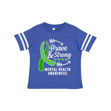 

Inktastic Mental Health Awareness Brave and Strong with Arrows Gift Toddler Boy or Toddler Girl T-Shirt