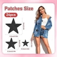 thumbnail image 2 of J.CARP 24PCS Star Iron on Patches Star Decoration Star Embroidered Patches for DIY Crafts Backpacks Bags Hats Coats Clothes Decoration - Black, 2 of 6