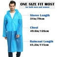 thumbnail image 3 of Portable Eva Raincoats For Adults, Reusable Rain Ponchos With Hoods And Sleeves Lightweight Raincoats, 2 Pack, 3 of 5