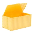 thumbnail image 3 of Adorno de contenedor de carga en miniatura, caja de almacenamiento con tapa abatible para el hogar, regalo u oficina. Amarillo, 3 of 9