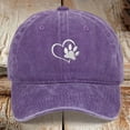 thumbnail image 2 of Ttongbb Hats Dog Paw Print Heart Embroidered Washed Unisex Baseball Multi-Color Couple's Cap Dad Hat Casual Sports Sun Headwear, 2 of 3