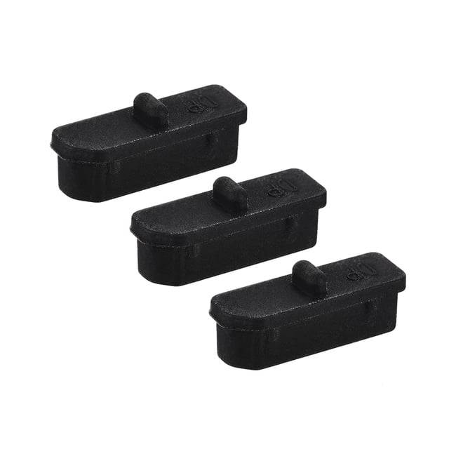 Cubierta de protección contra el polvo para adaptador de puerto de hub Ethernet negro de 3 piezas de Unique Bargains
