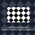 thumbnail image 3 of Black and White Diamond Pattern Blackout Curtains for Living Room, Modern Geometric Window Drapes, 100% Light Blocking Curtains for Bedroom, Grommet Top 26"W x 45"L (Pack of 2), 3 of 6