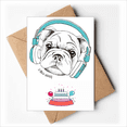 thumbnail image 1 of Headset Music Vitality Sounds Dog Happy Birthday Greeting Cards Envelopes Blank, 1 of 3