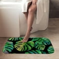 thumbnail image 4 of 1pc Monstera leaves Absorbent Non-Slip Bathroom Thickened Flannel Rug Decor,Soft,Quick Drying,Suitable For Indoor/outdoor Use,Bathrooms,Bedrooms,Kitchens,Terrace,Laundry Rooms,16"x24", 4 of 9