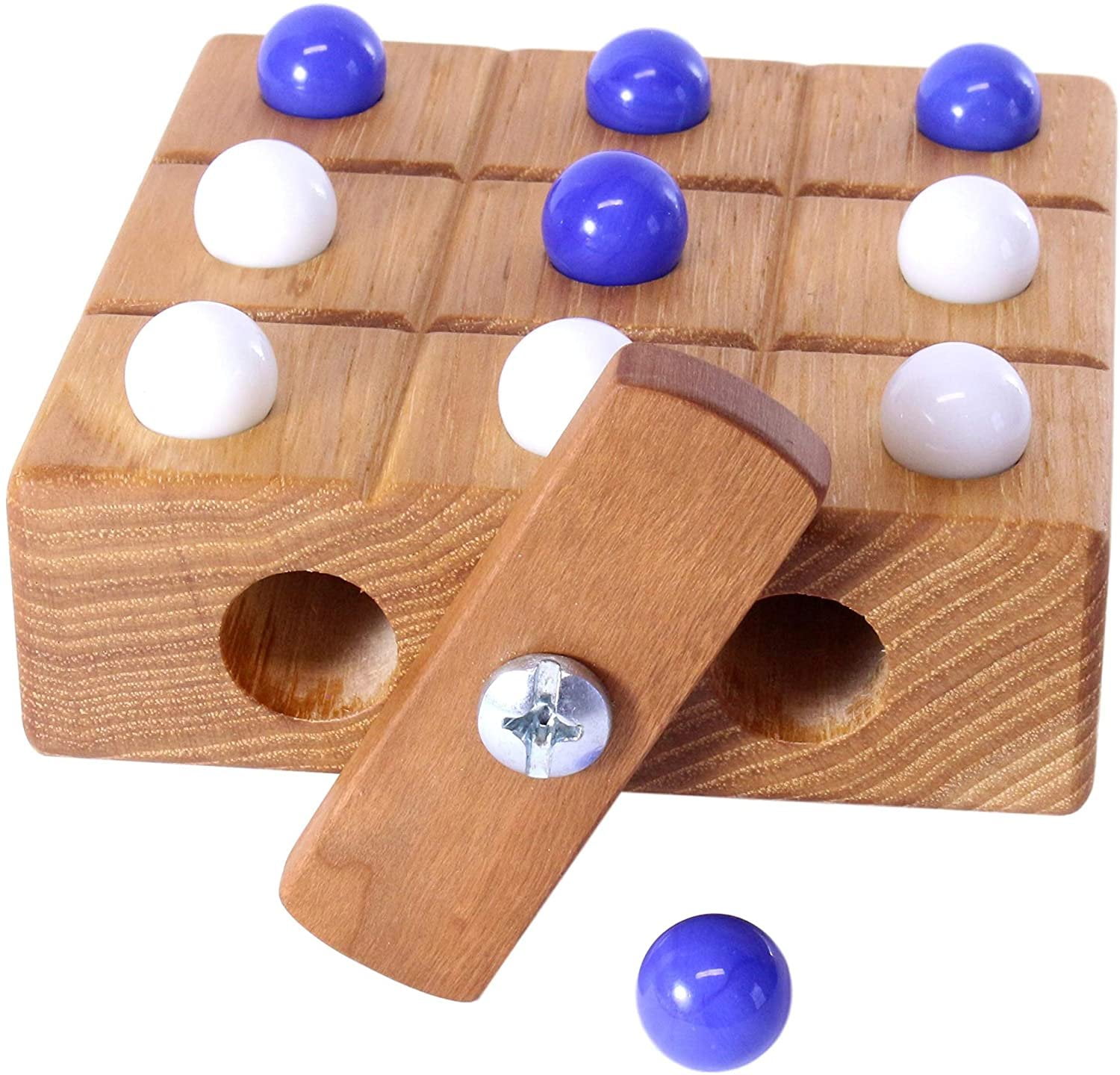 Wooden Travel Marble Tic Tac Toe Game, Amish-Made Oak/Cherry - Walmart.com