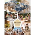 thumbnail image 6 of Blue White Daisy Tablecloth Rectangle Table Cloth 60x102, Waterproof Tablecloth Outdoor Table Cloth, Vintage Pastoral Butterfly Rustic Wood Washable Table Cover for Kitchen Dinning Party, 6 of 8
