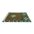 thumbnail image 2 of Ahgly Company Machine Washable Indoor Rectangle Persian Turquoise Blue Traditional Area Rugs, 8' x 12', 2 of 4