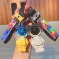 thumbnail image 3 of OUSITAID Bear Keychain Bear Astronaut Keychain 3D Doll with Strap DIY Backpack Ornament PVC Cartoon Animal Spaceman Car Key Ring Bag Accessories, 3 of 6
