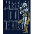 thumbnail image 2 of Boy's Star Wars: The Mandalorian Father's Day Grogu and Mando Graphic Tee Navy Blue Medium, 2 of 4