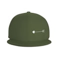 thumbnail image 3 of DouZhe Flat Brim Cap Snapback Hat, Simplicity Heart Arrow Prints Adjustable Green Adult Baseball Cap, 3 of 6