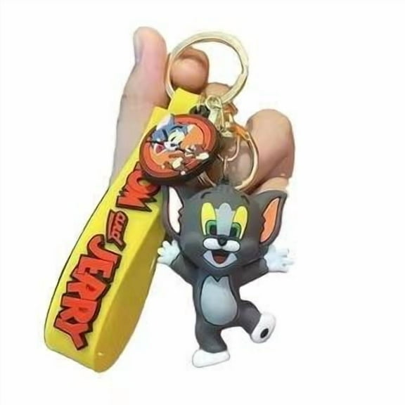 3D Silicone Tom and Jerry Keychain- TOM only