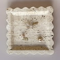 thumbnail image 5 of Handmade Beige Travertine Marble Tray - Scalloped Design for Vanity, Desk, Nightstand, 5 of 6
