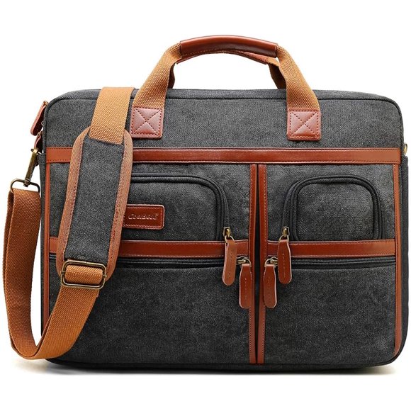 CoolBELL 17,3 Sac Messager Protecteur en Nylon pour Ordinateur Portable Pouces - Épaule et Sac à Main Multifonctionnels, Design Unisexe pour Affaires/école/voyage