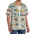 thumbnail image 2 of PAYOHTO Traffic Elements Pattern Mens Hawaiian Casual Short-sleeved Shirt Tropical Summer Beach Button Down Shirts, 2 of 7