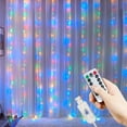 thumbnail image 2 of LED Curtain Lights Warm Fairy String Lights Festival Lighting Rainbow Window Lamp Home Bedroom Wedding 2025 Christmas Decoration, 2 of 5