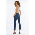 thumbnail image 5 of Kancan - USA Women's Dark Wash Five Pocket Button Fly Mid Rise Denim (30" Inseam) - KC8599, 5 of 11
