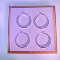 thumbnail image 7 of Thick Chunky Earrings Steling Silver Post Hoops Earrings For Women,Tube Hoops Earrings Hypoallergenic Lightweight Hoop Large Earrings 3cm 2Pcs, 7 of 7