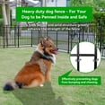 thumbnail image 4 of Dog Fence Outdoor 16 Piece Panels 40" Height, Square Steel Pipe with Reinforced Crossbars, Anti-Rust Heavy Duty Dog Playpen with Doors Portable for Yard RV Camping, Total 36FT, 103 Sq.ft, Snowy Black, 4 of 6