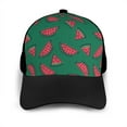 thumbnail image 3 of Naloa Watermelon Adult adjustable Print Baseball Hat, Patchwork curved brim baseball capfor Men and Women, One Size, 3 of 5