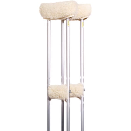 Essential Medical Supply Sheepette Crutch Covers with Hand Grip and Under Arm Pad