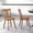 Walnut, variant on Duhome Antique White Wooden Tulip Chairs - Set of 2, Rustic Style for Dining or Kitchen
