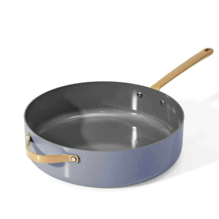 Beautiful 5.5 Quart Ceramic Non-Stick Saute Pan, Cornflower Blue by Drew  Barrymore –
