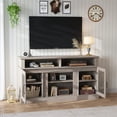 thumbnail image 5 of Modern LED TV Stand, 58 Inches Large Entertainment Center With Storage Cabinet And Open Shelves, Farmhouse TV Media Console Cabinet For Living Room, 5 of 8