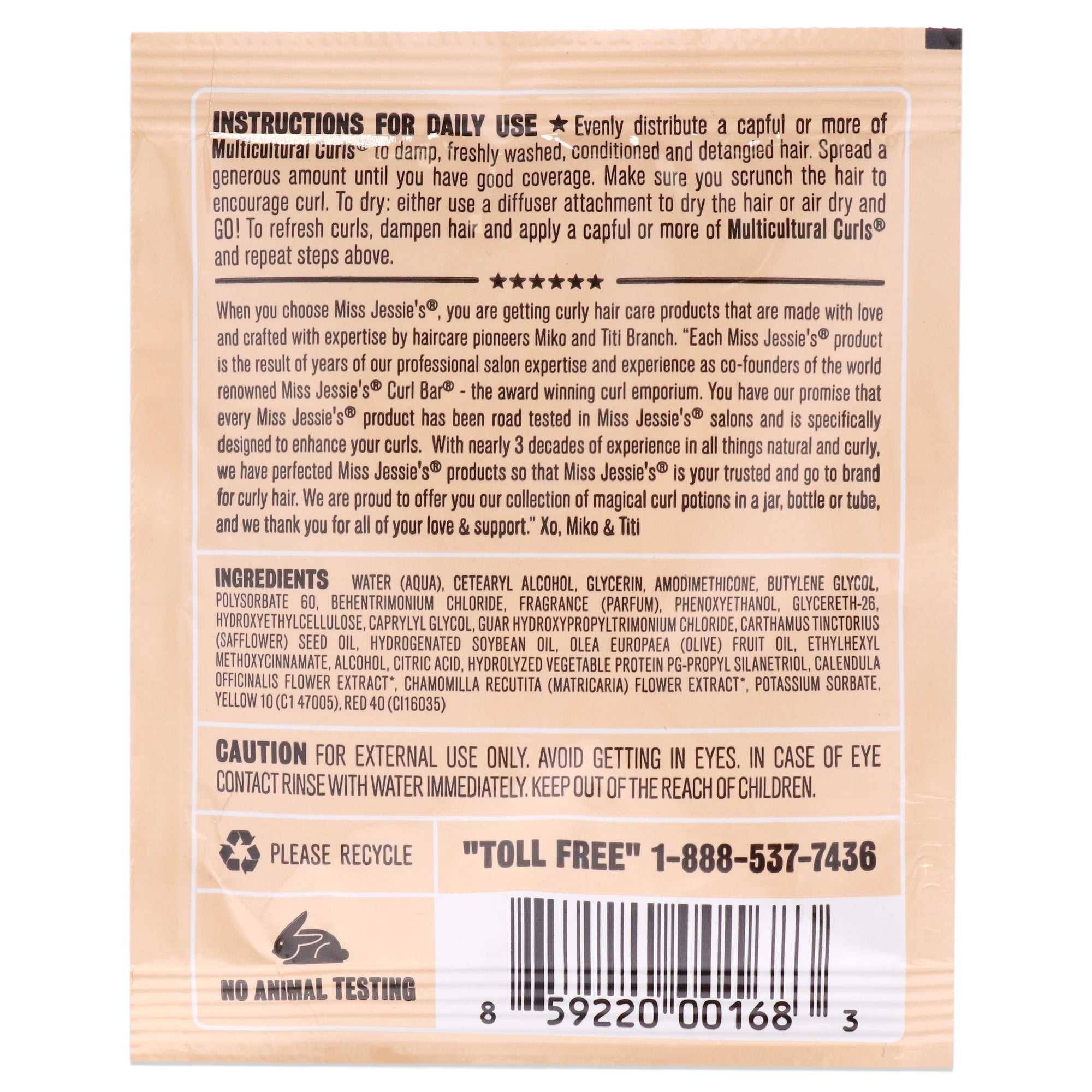 Miss Jessies Multi Cultural Curls , 1 oz Cream