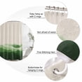 thumbnail image 6 of Green Beige Ombre Waterproof Fabric Shower Curtain,Minimalist Ocean Waves Linen Waterproof Fabric Shower Curtain for Bathroom Curtains Bathtubs Hotel Shower Curtains with 12 Hooks Standard 60x72, 6 of 8