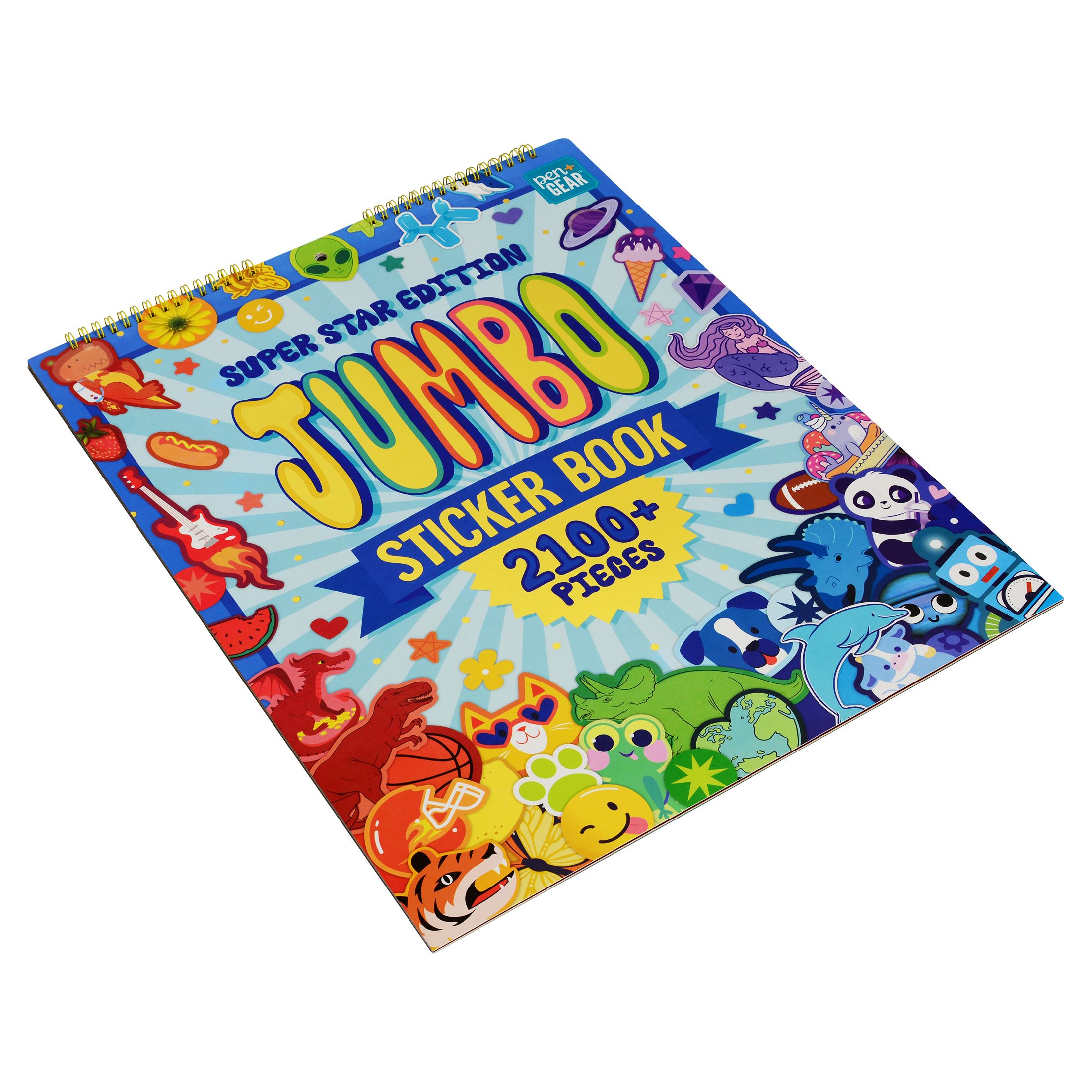 Pen+Gear Jumbo Sticker Book, Super Star Edition, 2100+ Stickers